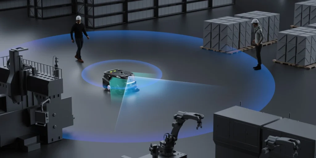 หุ่นยนต์ MT1 ใช้ระบบ 3D depth perception และ multi-sensor fusion ในการนำทางและหลบหลีกสิ่งกีดขวางภายในโรงงานหรือพื้นที่ซับซ้อน